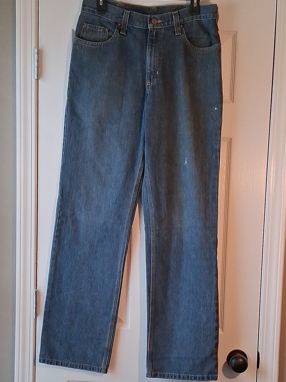 Carhartt Men's Straight-Leg Jeans in Dark Blue Wash